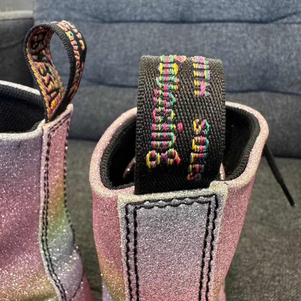 Dr. Martens 1460 Pascal Rainbow Glitter Multi Combat Boots - Discontinued Color - Picture 4 of 4